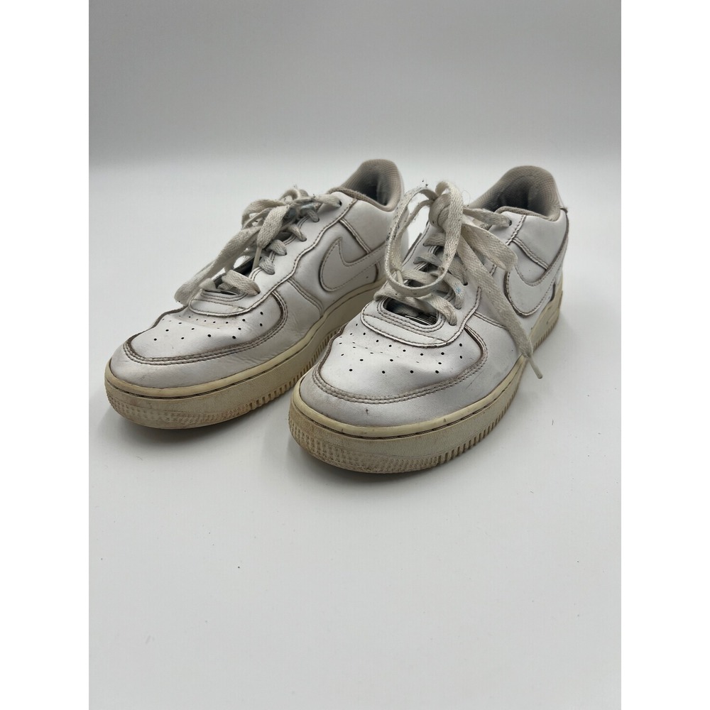 Nike Air Force 1 Low White Leather Sneakers 314192-117 Size 6.5Y
